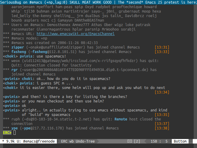 erc, Emacs IRC client